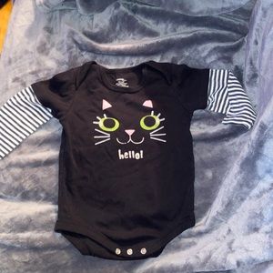 Cute cat bodysuit baby